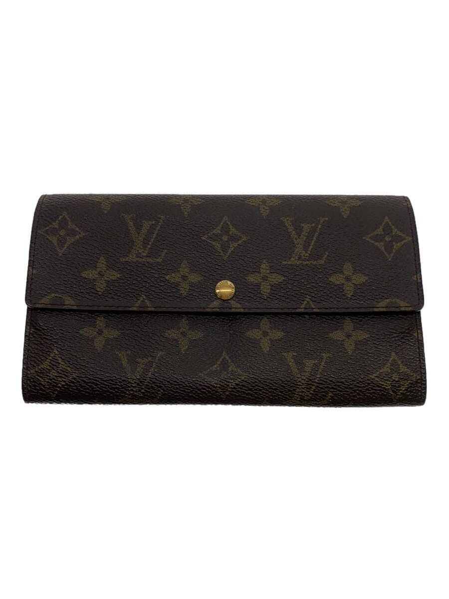 【中古】LOUIS VUITTON◆2)ポシェット・ポルト・モネ・クレディ_モノグラム・帆布_BRW/PVC/BRW/メンズ【服飾雑貨他】