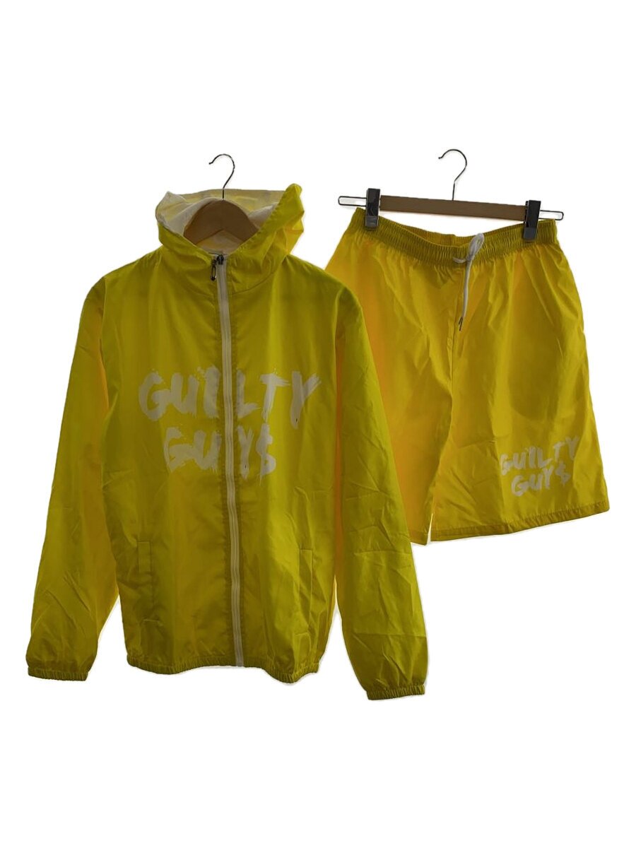 【中古】GUILTY GUYS◆セットアップ/L/ナイロン/YLW【メンズウェア】