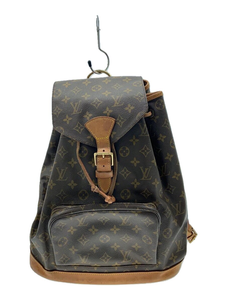 【中古】LOUIS VUITTON◆モン掏摸_モノグラム・帆布_BRW/PVC/BRW【御徒面子】