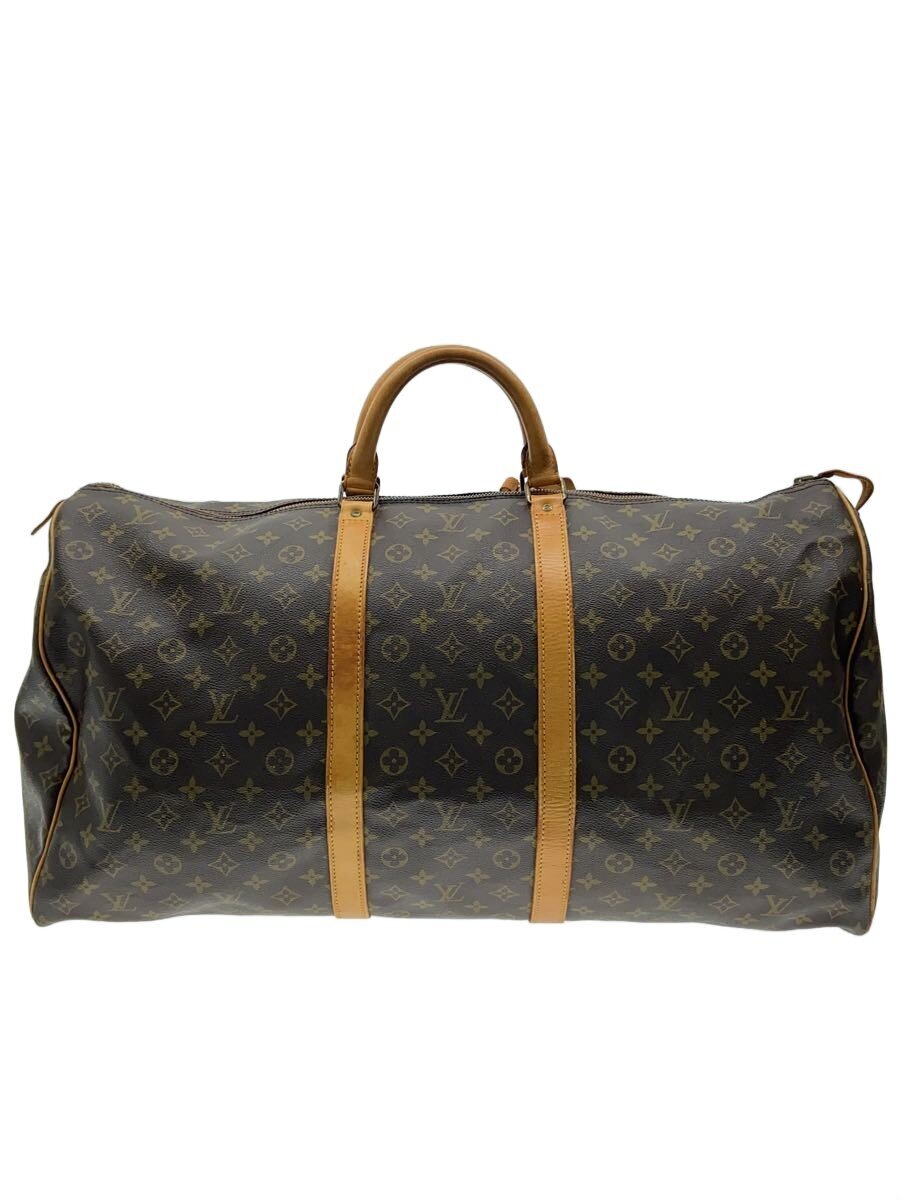 【中古】LOUIS VUITTON◆キーポル・バンドリエール60_モノグラム・帆布/PVC/BRW【御徒面子】