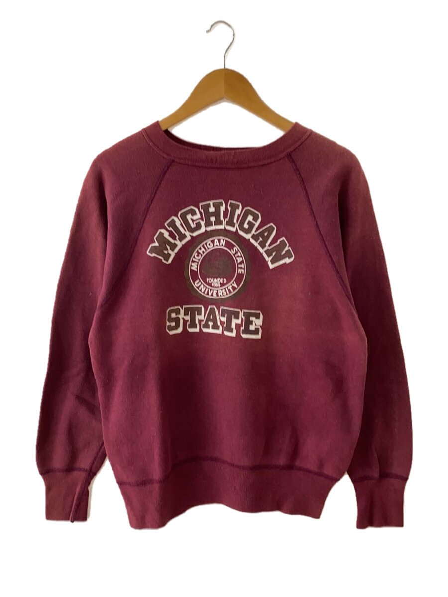 【中古】60s/MICHIGAN STATE/ラグランスリーブスウェット/FREE/綿織物/BRD【メンズウェア】