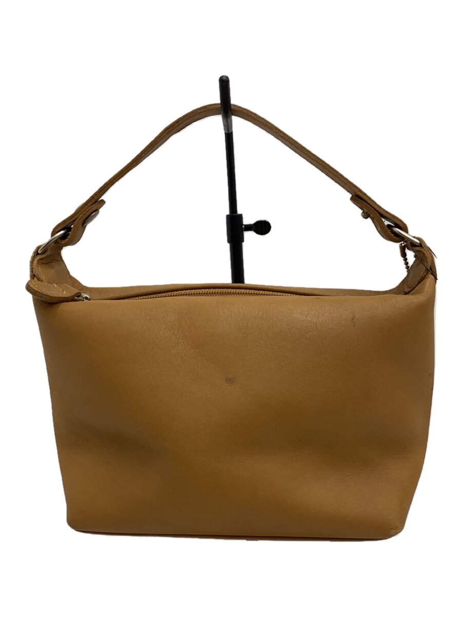 【中古】COACH◆ハンドバック/なめし革/BRW/無地【御徒面子】