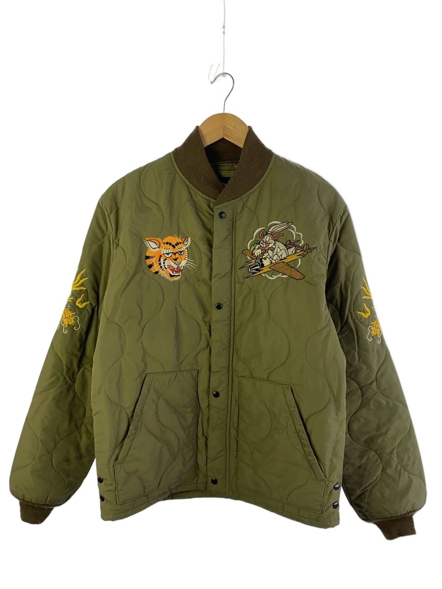 【中古】TOYs McCOY◆CWU-9P JACKET CIVILIAN TYPE BUGS BUNNY/L/カーキ/TMJ1709/汚れた状態有【メンズウェア】