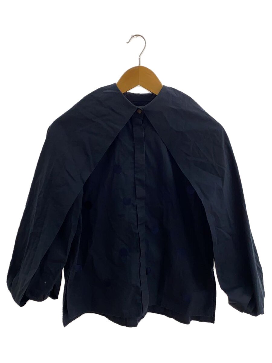 【中古】shirocon/ビッグサボンブラウス/長袖トップ/34/綿織物/NVY/SC21-23001SP/【レディース御召しもの】