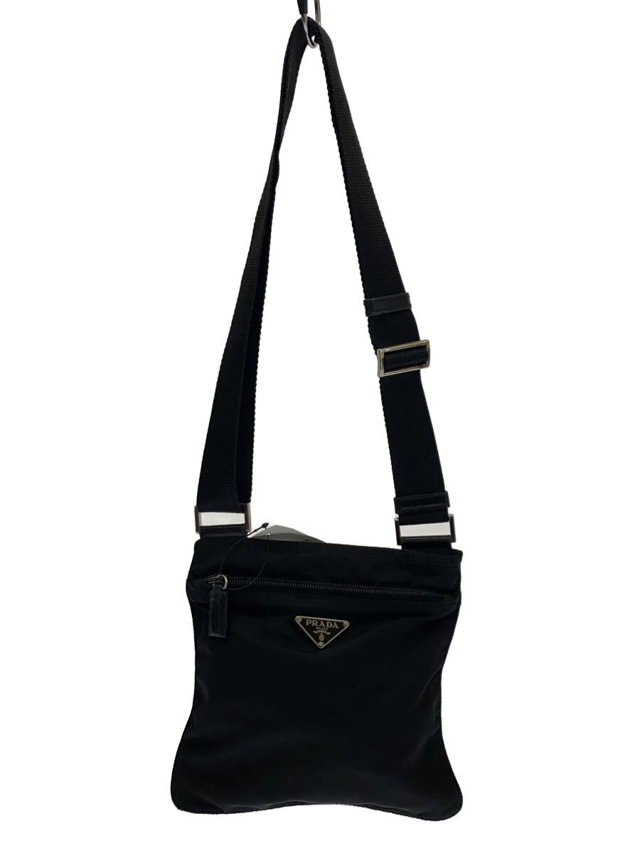【中古】PRADA◆ナイロンミニショルダーバッグ/ナイロン/BLK/無地/内側劣化有【バッグ】｜2ｎｄ STREET 店