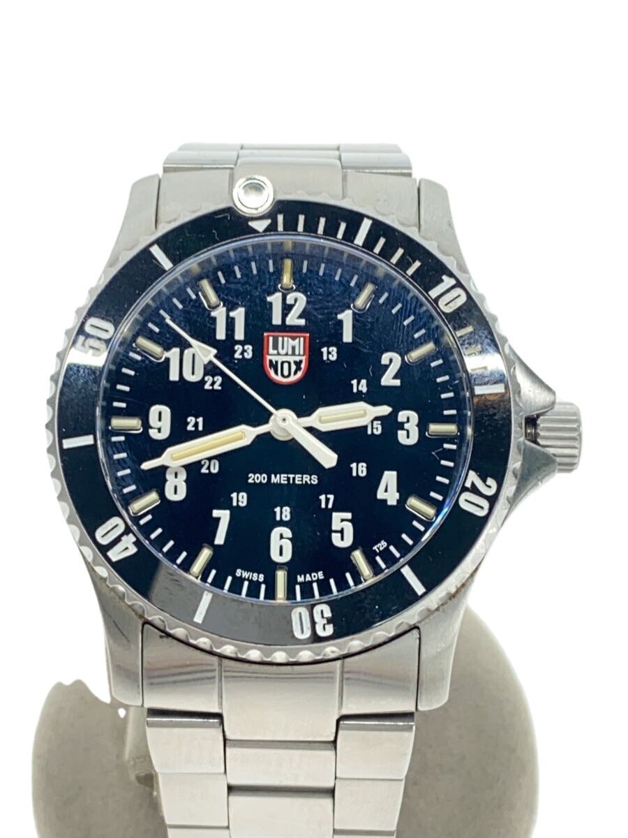 【中古】LUMINOX◆手巻ウオッチ/アナログ/ステンレス鋼/BLK/SLV//0901/Sports Timer/30周年不死化//【服飾雑貨他】