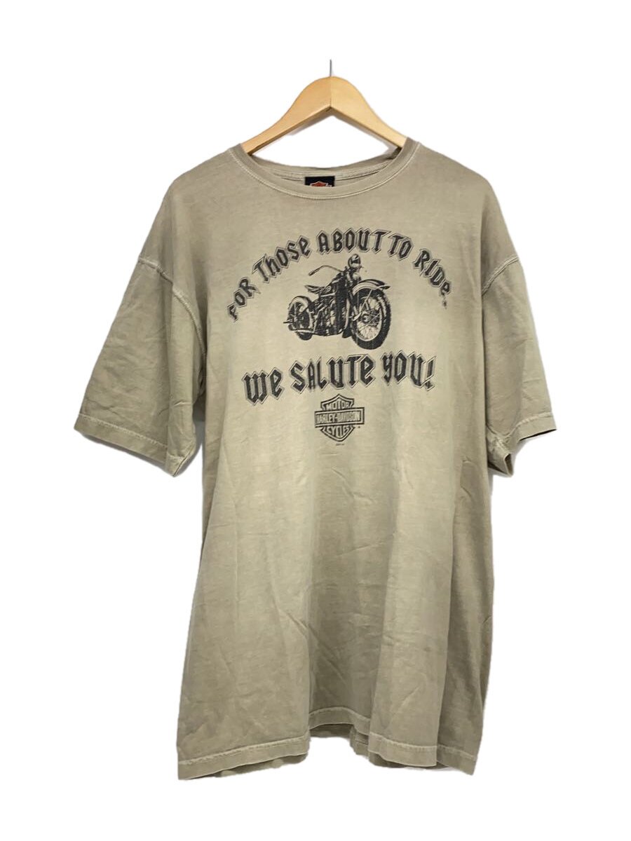 【中古】HARLEY DAVIDSON◆90s/INDIANAPOLIS RIDE/プルオーバー/L/綿織物/KHK/刷り上げる【メンズウェア】