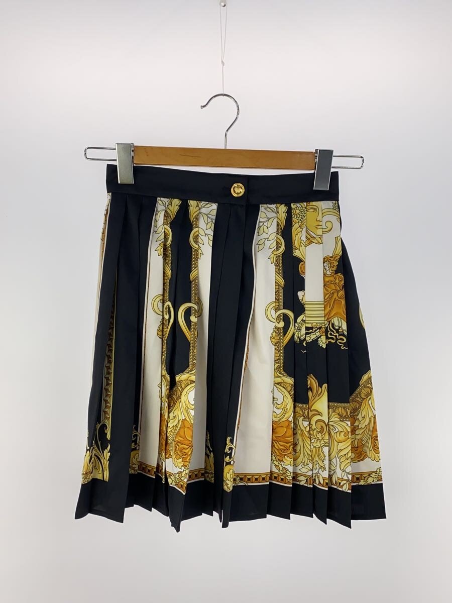 【中古】VERSACE◆スコート/絹地/総柄/1008399 1A09103//【レディースお召しもの】