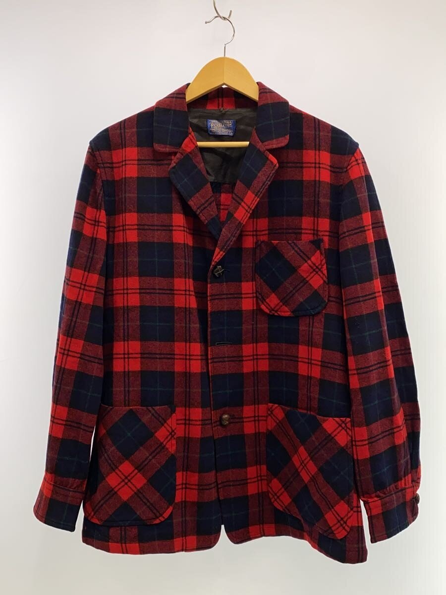 【中古】PENDLETON◆ジャケット/M/ウール/RED/チェック【メンズウェア】｜2ｎｄ STREET 店