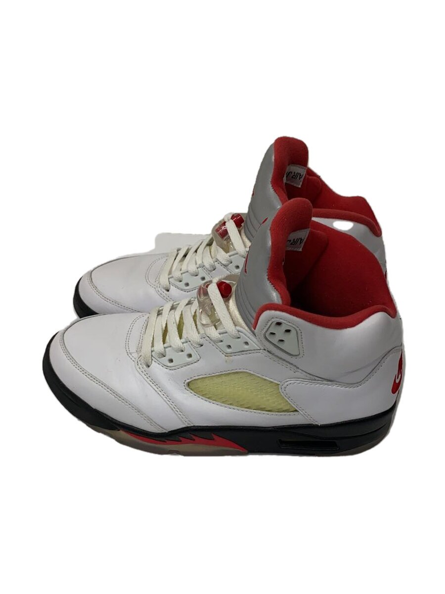 【中古】NIKE◆AIR JORDAN 5 RETRO/エアジョーダン 5 レトロ/白いこと/DA1911-102/26糎/WHT【シューズ】