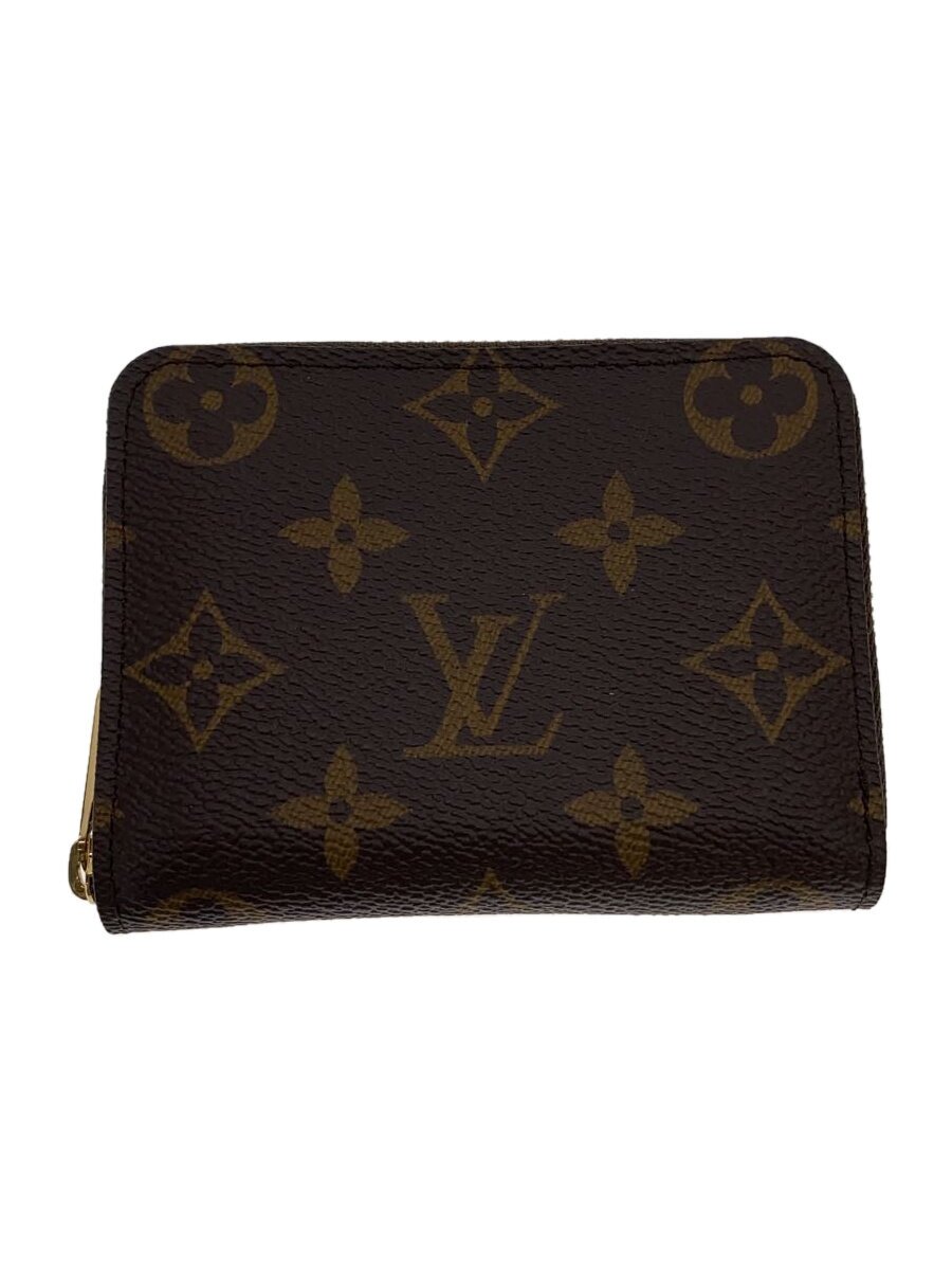 【中古】LOUIS VUITTON◆ジッピー・コインパース_モノグラム・帆布_BRW/PVC/BRW/レディース//【服飾雑貨他】