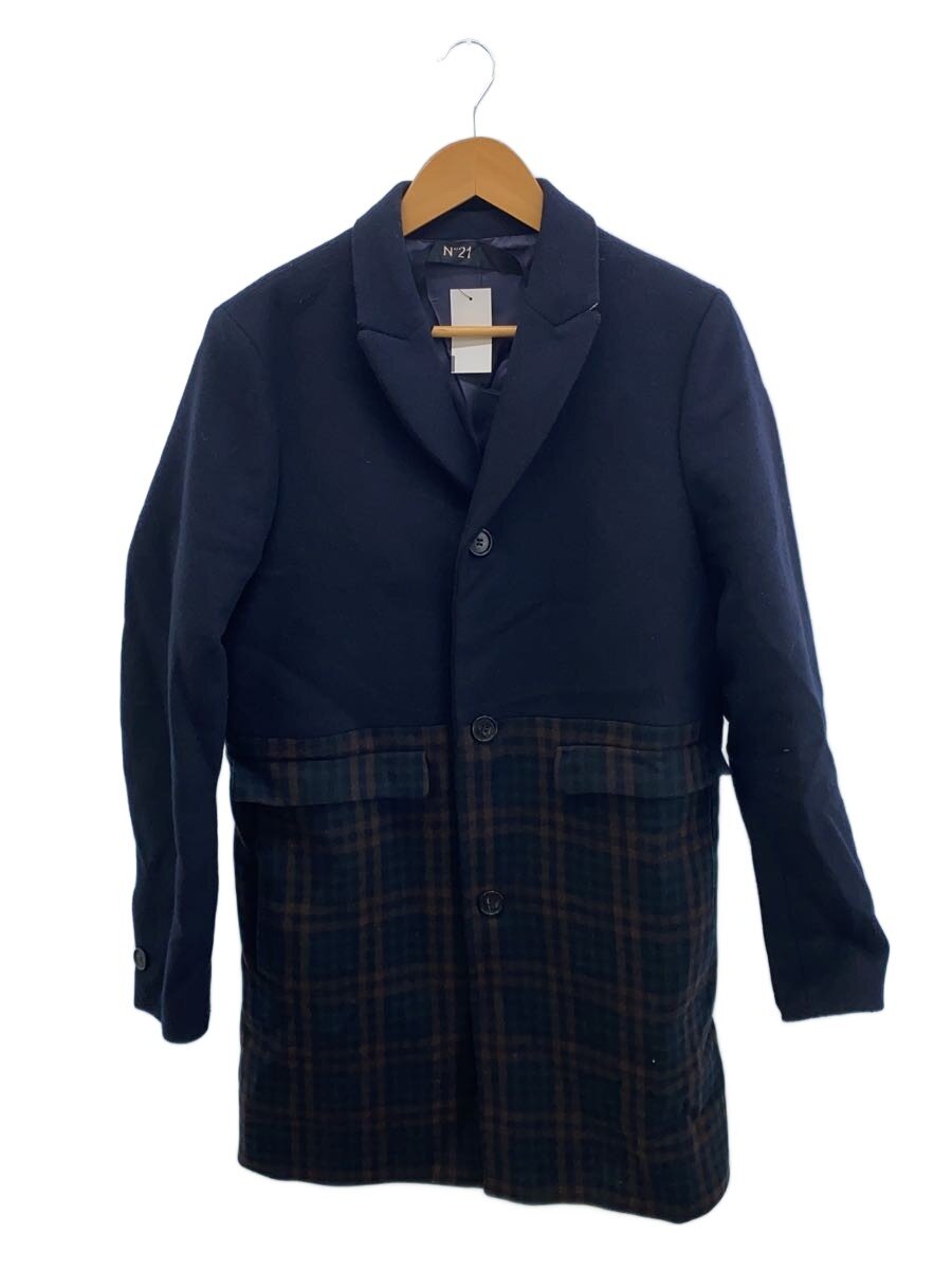 【中古】N21(numero ventuno)◆コート/44/ウール/NVY/チェック/15AU-N021-3093【メンズウェア】｜2ｎｄ STREET 店