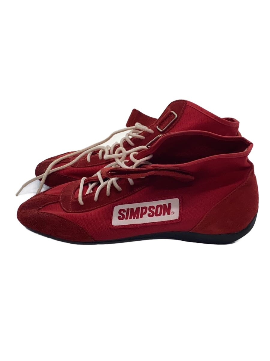 【中古】SIMPSON◆ハイカットスニーカー/US9.5/RED【シューズ】｜2ｎｄ STREET 店