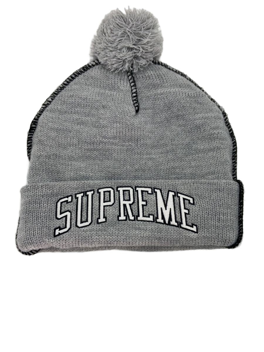 【中古】Supreme◆編み物旗がしら/--/アクリル樹脂/GRY/無地/メンズ【服飾雑貨他】
