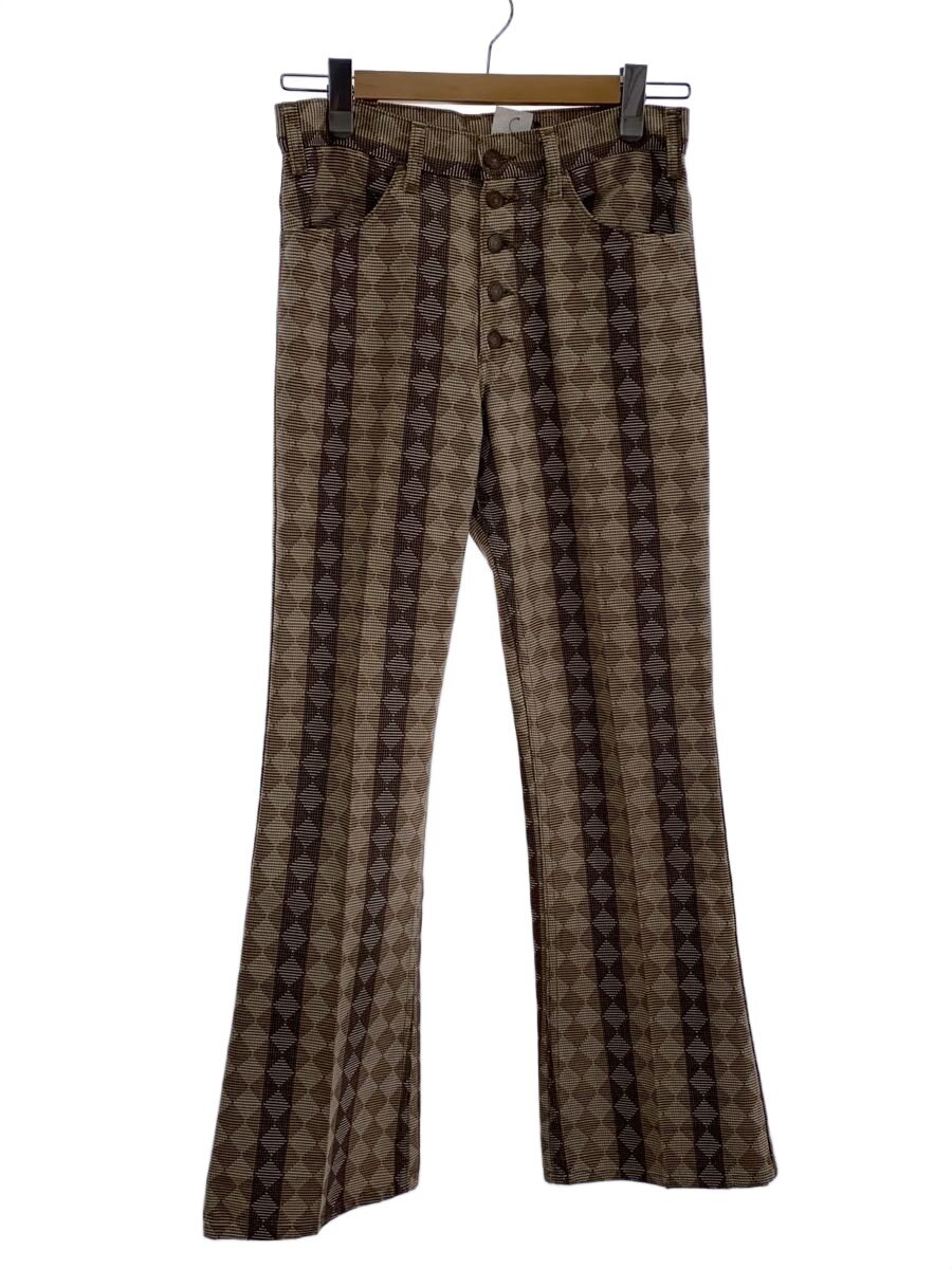 【中古】Levi’s◆70s/STA-PREST/名取り草飛球/原住民/ブーツカットパンツ/BEG/総柄【メンズウェア】