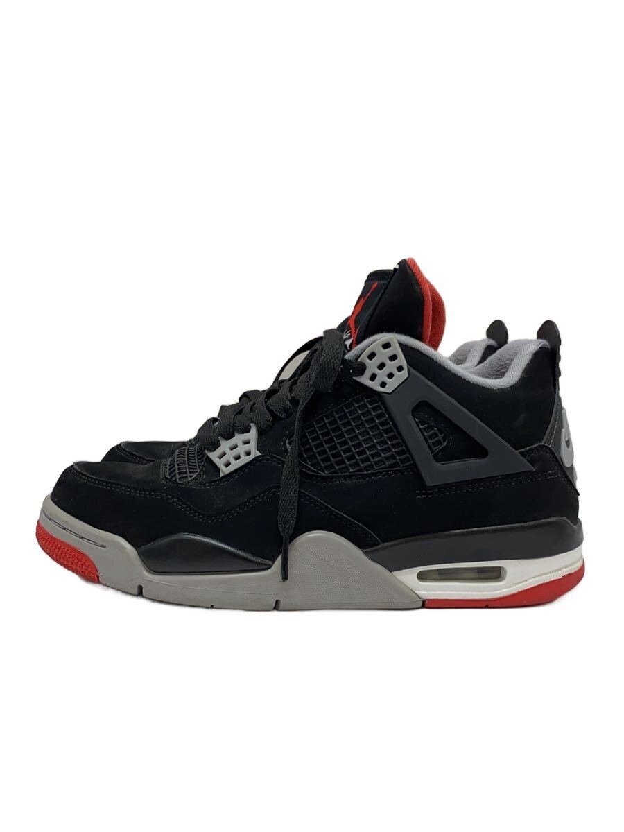 【中古】NIKE◆AIR JORDAN 4 RETRO/エアジョーダンレトロ/黒いこと/308497-060/25.5糎/BLK【シューズ】