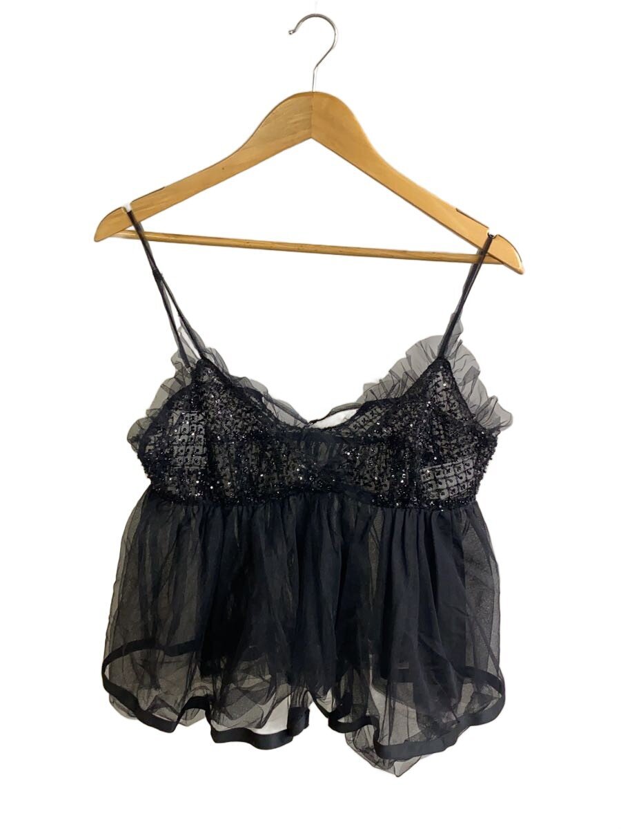 【中古】MAISON SPECIAL◆Shining Tiered Camisole Tunic/キャミソール/ポリエステル/BLK/21251315307//【レディース御召しもの】