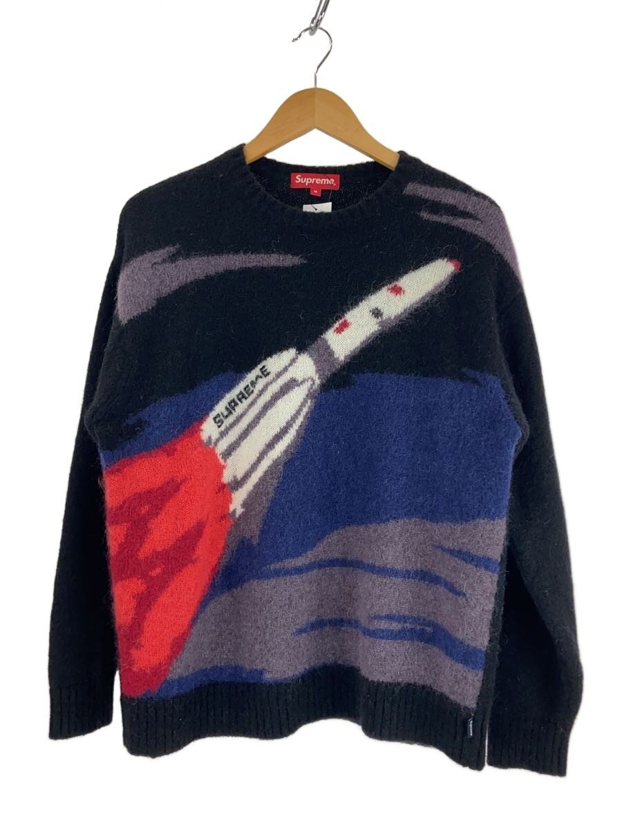 【中古】Supreme◆22FW/Rocket Sweater/編み物・プルオーバー(朦々たる)/M/ナイロン/BLK【メンズウェア】