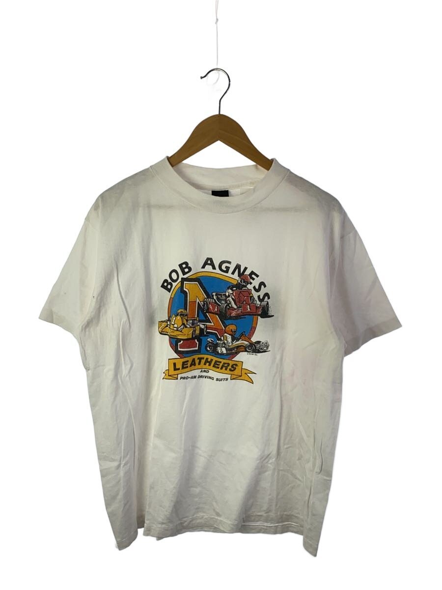【中古】ANVIL◆80s/USA製/鉄鎚引き舟/C82/BOB AGNESS/プルオーバー/XL/綿織物/WHT【メンズウェア】