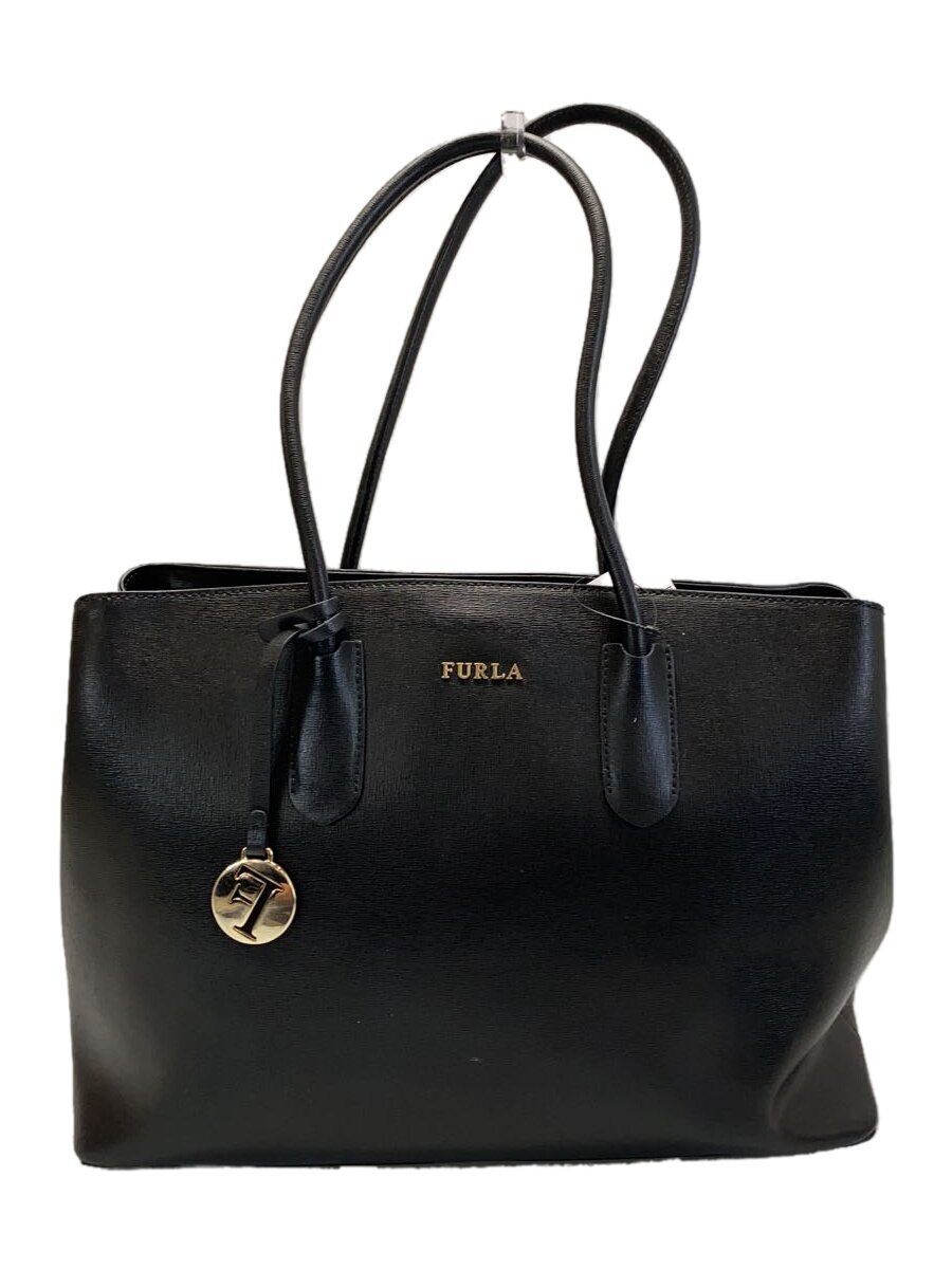【中古】FURLA◆トートバッグ/--/BLK【御徒面子】