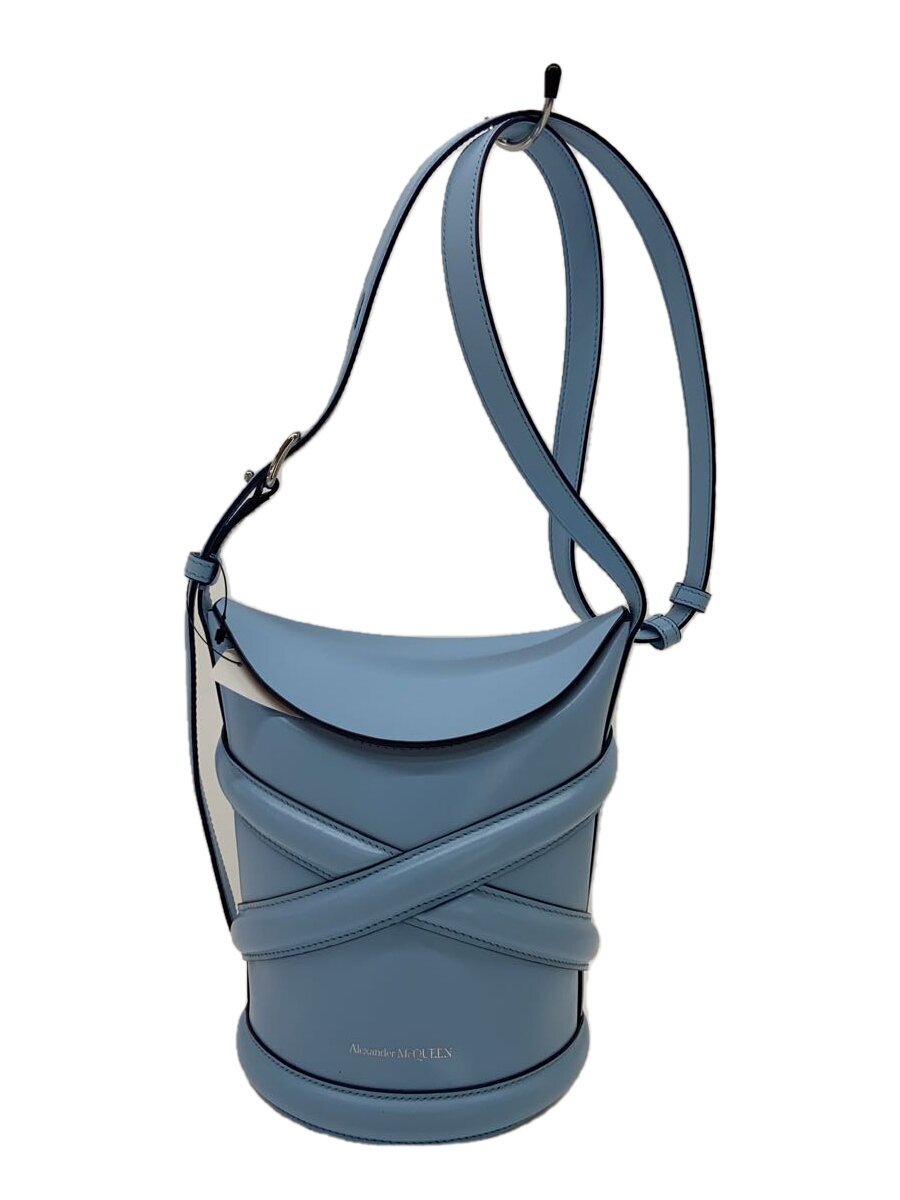 【中古】Alexander McQueen◆The Curve ショルダーバッグ/なめし革/BLU//【御徒面子】