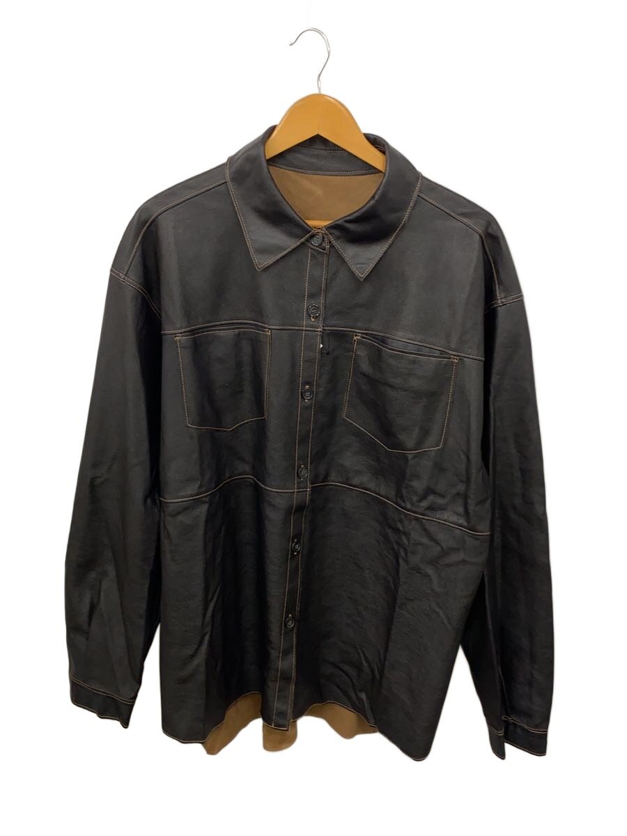 【中古】AMERI◆REVERSIBLE FAKE LEATHER JACKET/M/フェイクレザー/BRW/02410660110【レディース御召しもの】