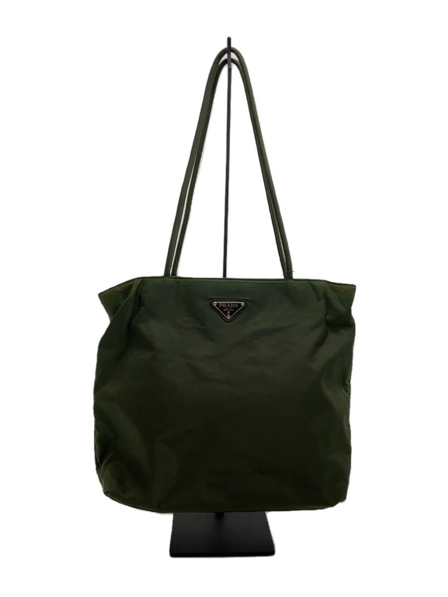 【中古】PRADA◆トートバッグ/ナイロン/KHK/無地【バッグ】|2nd STREET 店