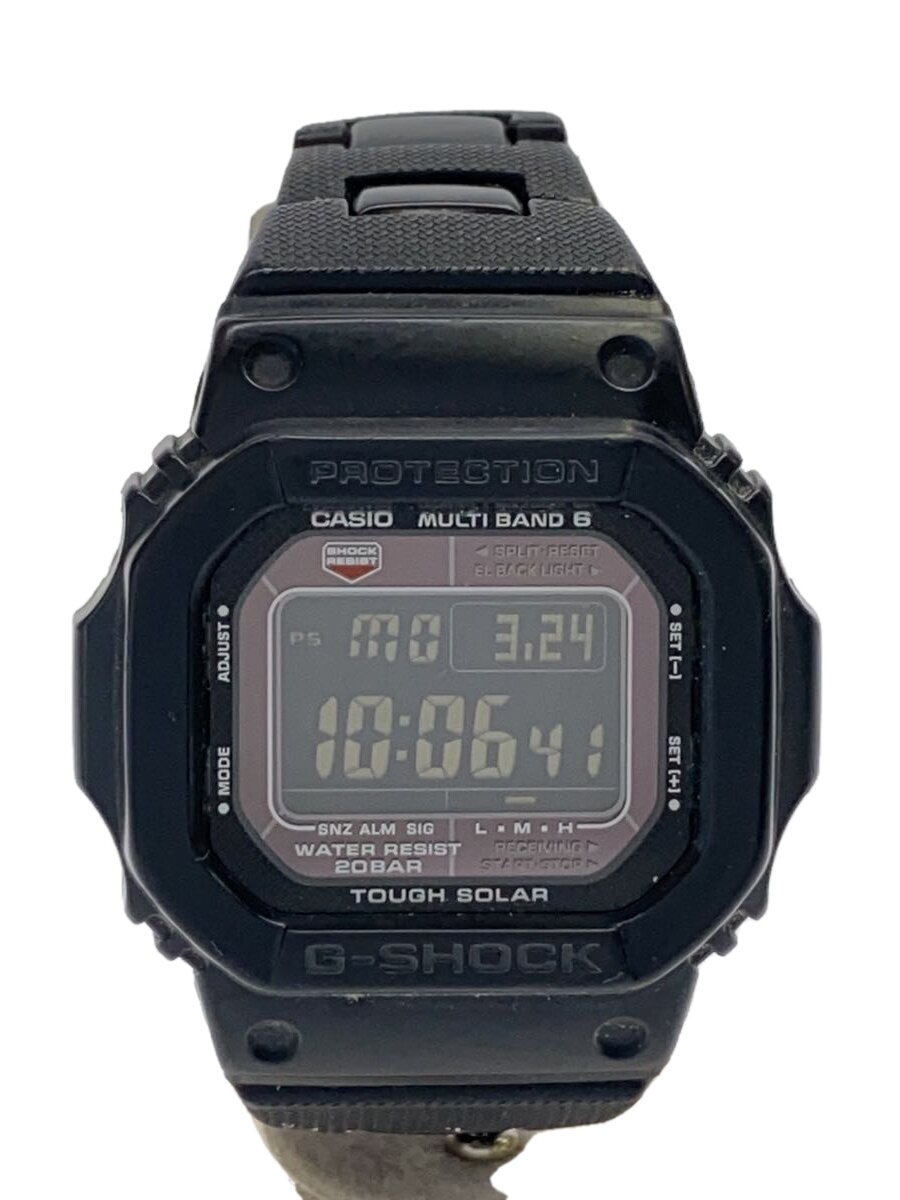 【中古】CASIO◆ソーラーウオッチ・G-SHOCK/デジタル/BLK【服飾雑貨他】