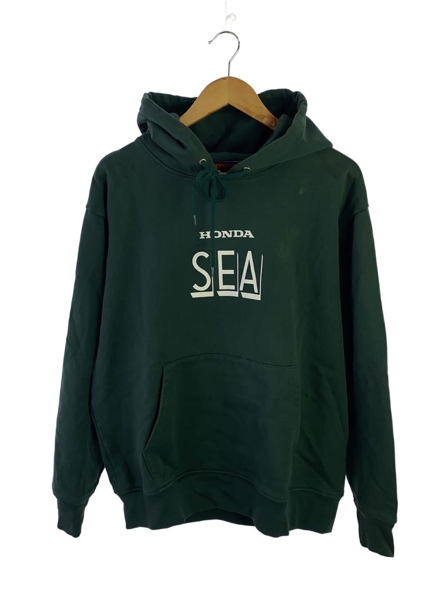 【中古】WIND AND SEA◆HONDA/パーカー/--/--/GRN/刷り上げる【メンズウェア】