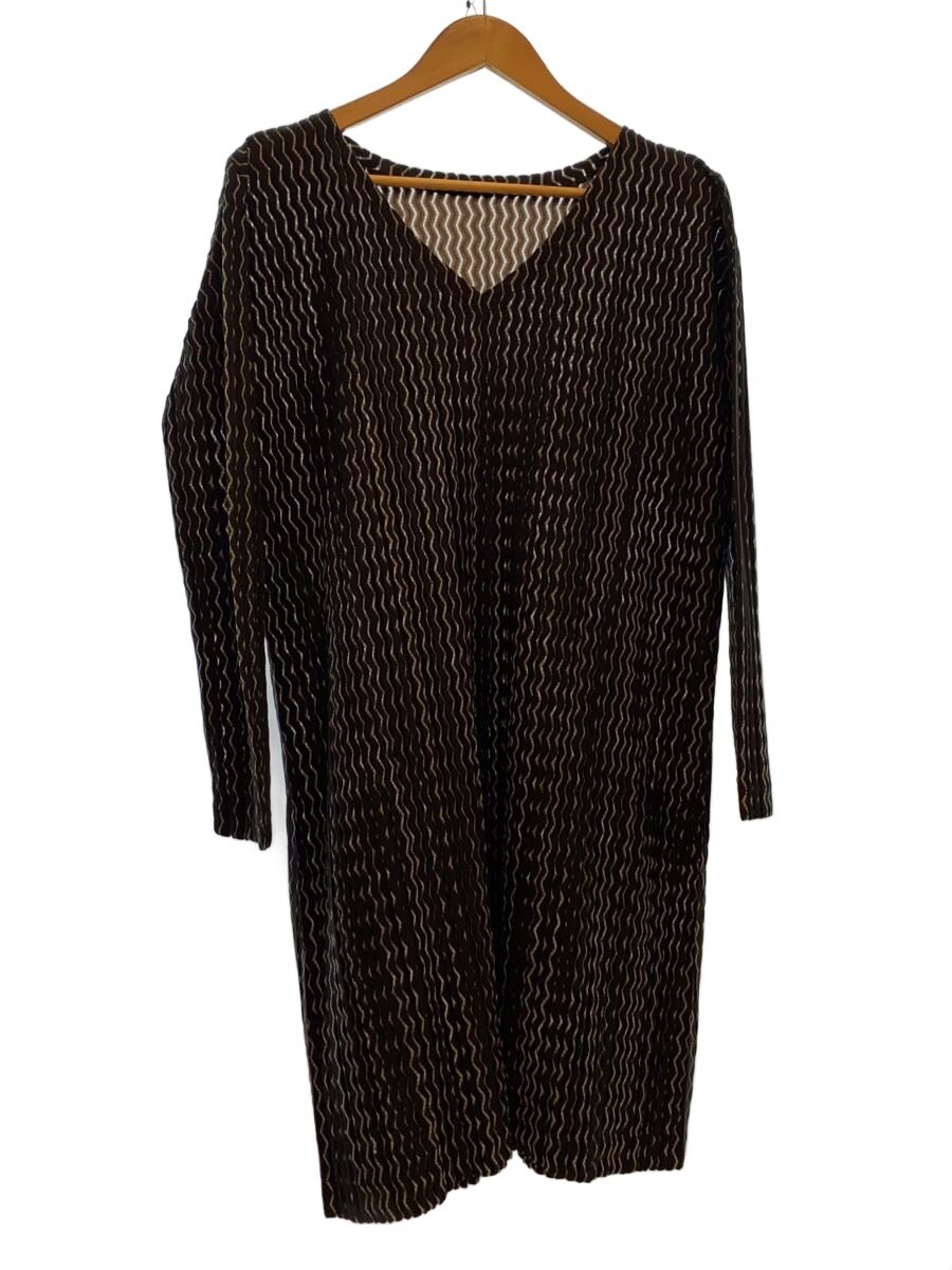 【中古】PLEATS PLEASE ISSEY MIYAKE◆長袖ワンピース/3/ポリエステル/BLK/ストライプ/PP61-JH534//【レディースウェア】｜2ｎｄ STREET 店