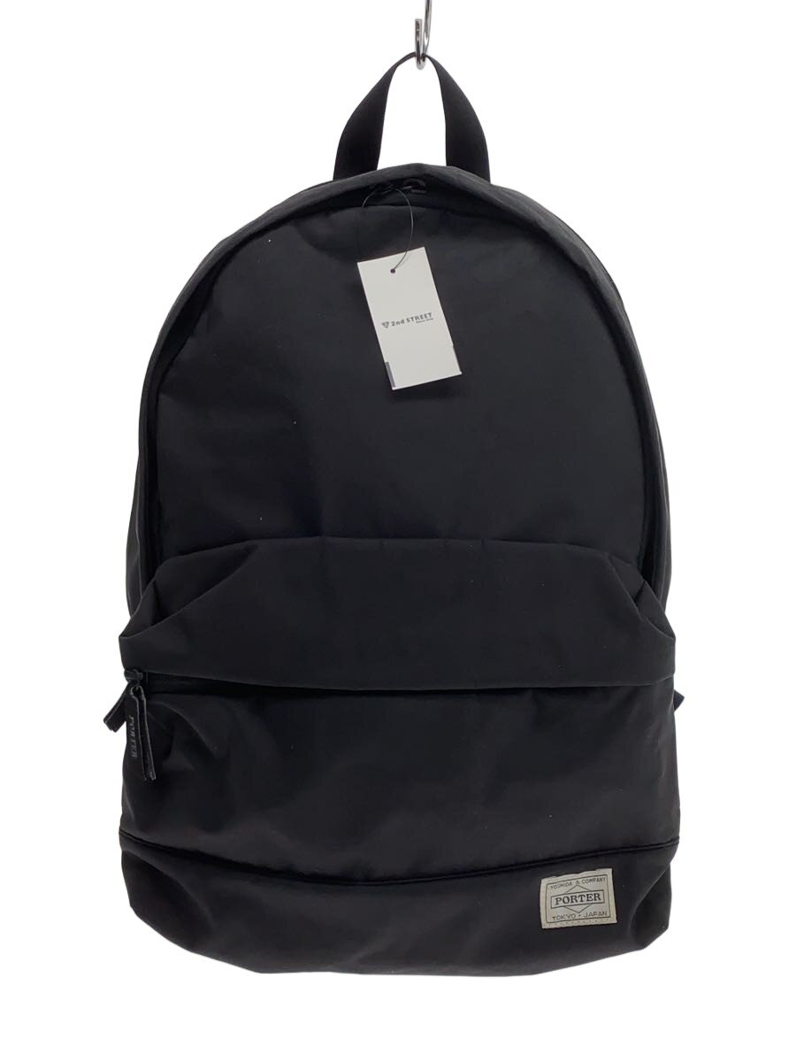 【中古】PORTER◆ジッパープル手抜かり有/背嚢/ナイロン/BLK/無地【御徒面子】