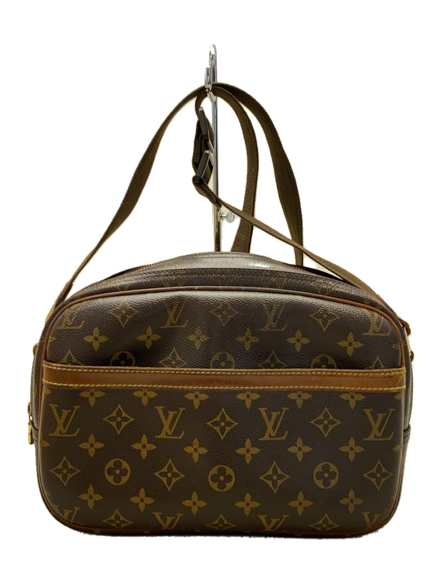 【中古】LOUIS VUITTON◆通信員PM_モノグラム・帆布_BRW/PVC/BRW//【御徒面子】