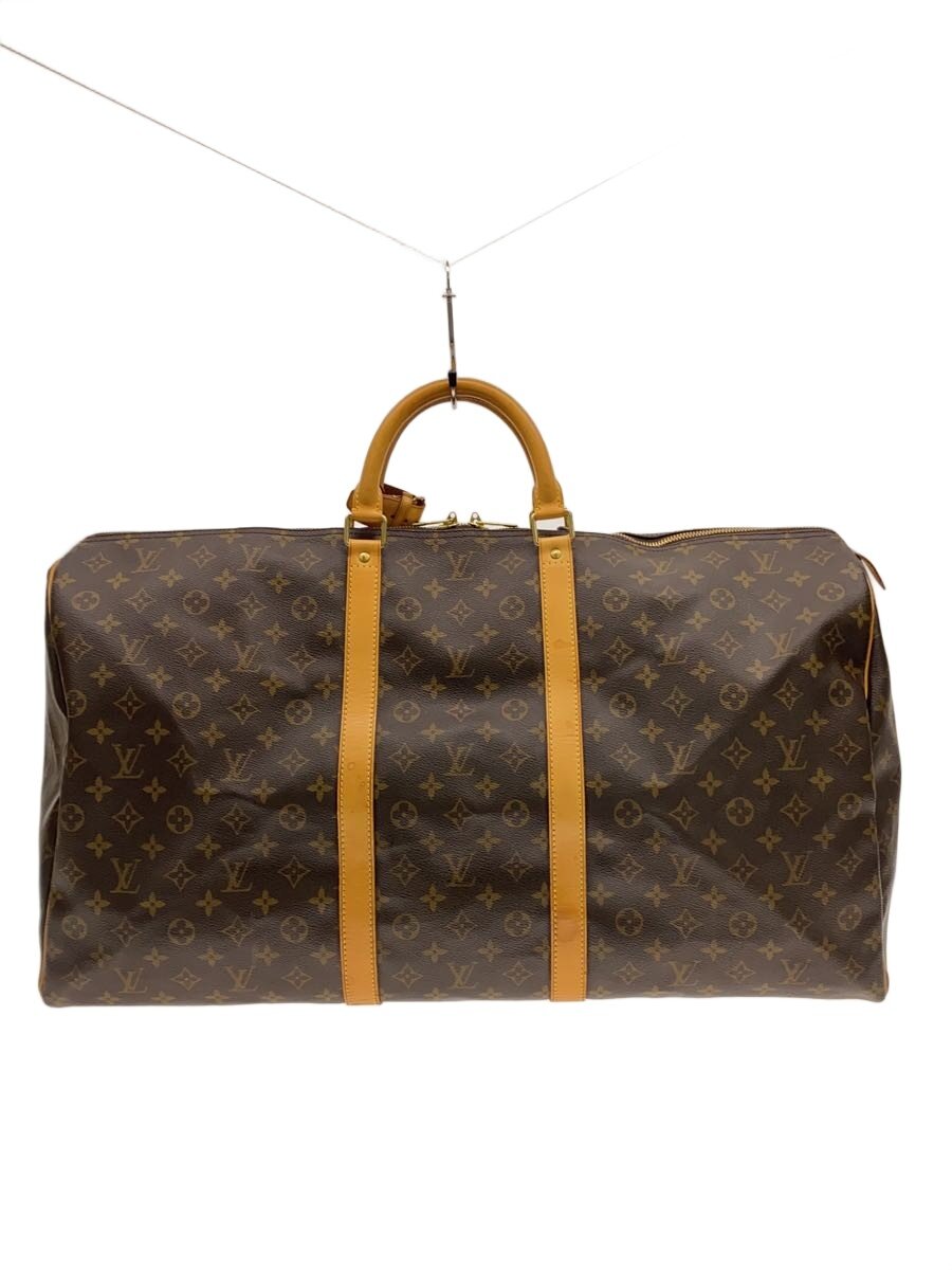 【中古】LOUIS VUITTON◆キーポル60_モノグラム・帆布/PVC/BRW/総柄【御徒面子】
