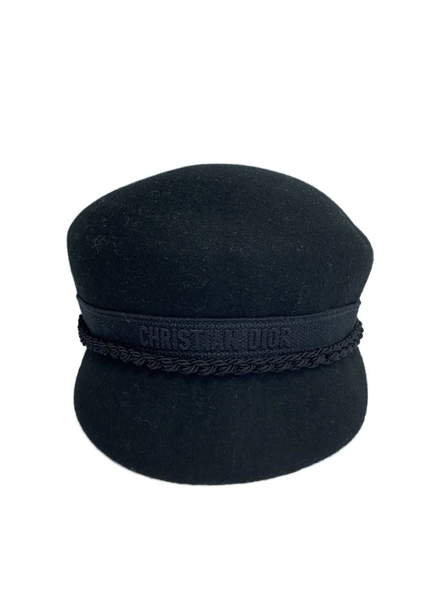 【中古】Christian Dior◆ロゴタイプ磁気テープ/フェルトキャスケット/羊毛/BLK/レディース/41DTF920G103【服飾雑貨他】