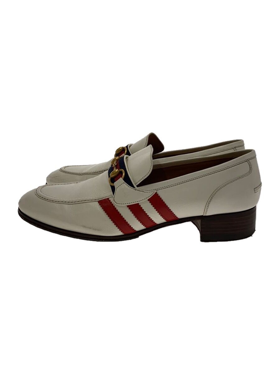 【中古】GUCCI◆×adidas/3ストライプビットローファー/UK12/WHT/レザー/702283【シューズ】|2nd STREET 店