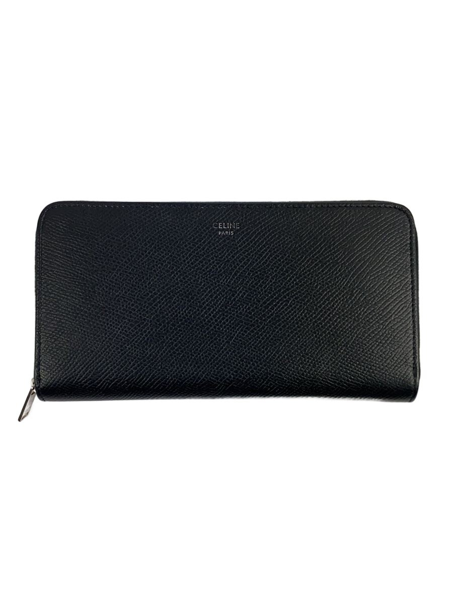 【中古】CELINE◆長札入れ/BLK/無地/メンズ【服飾雑貨他】