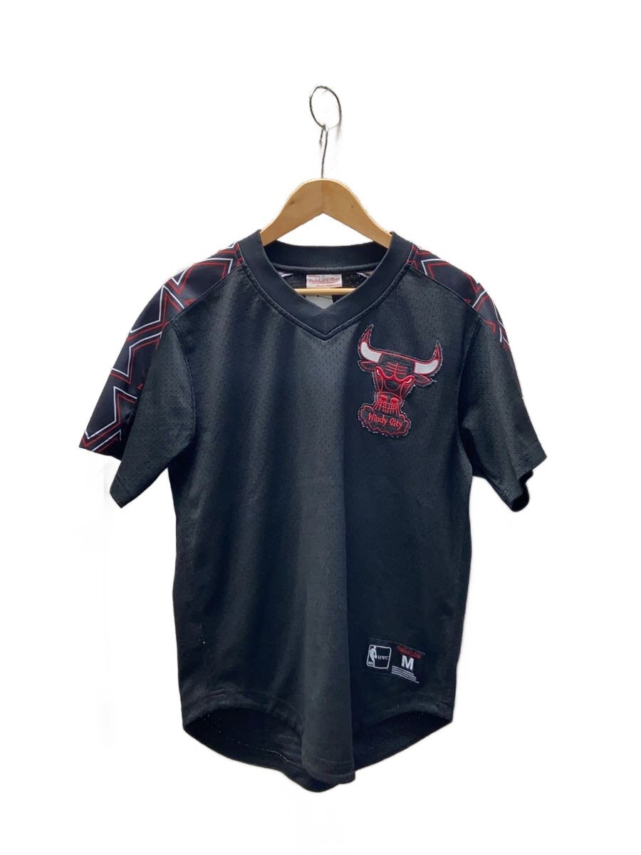 【中古】mitchell\u0026ness◆カットソー/M/ポリエステル/BLK/無地/風の強い町・ブルズ【メンズウェア】