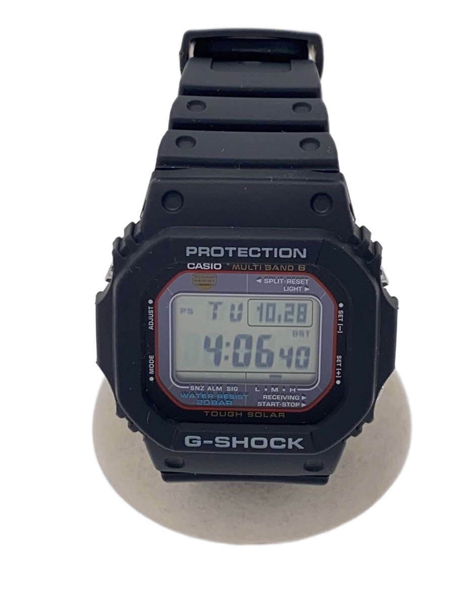【中古】CASIO◆ソーラーウオッチ_G-SHOCK/デジタル/天然ゴム/BLK【服飾雑貨他】