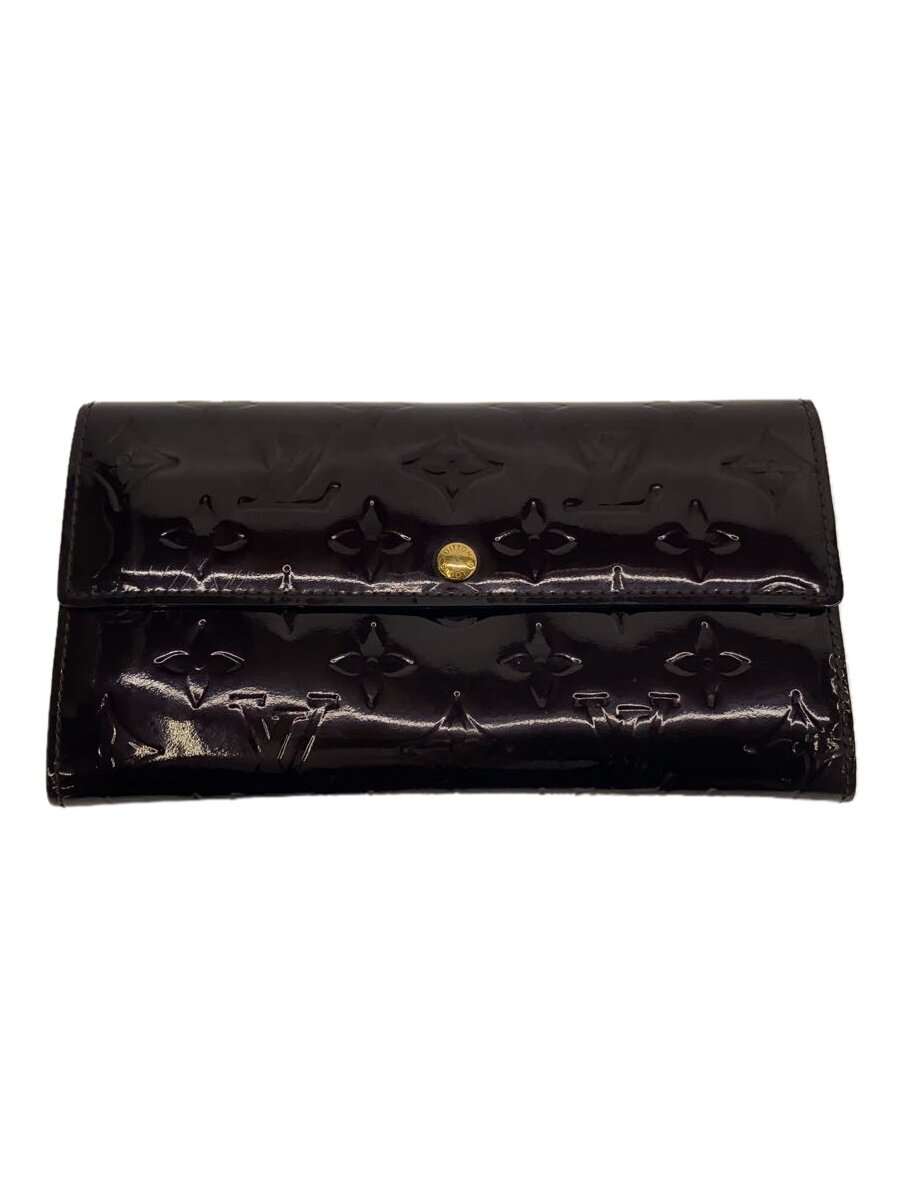 【中古】LOUIS VUITTON◆ポルト・フォイユ・サラ_モノグラム・ヴェルニ_BRD/エナメル/BRD/総柄/レディース//【服飾雑貨他】