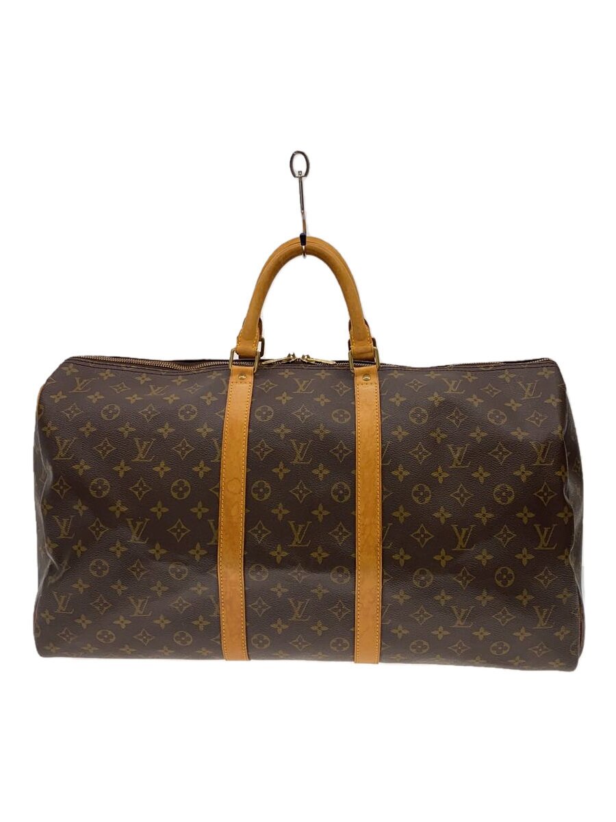 【中古】LOUIS VUITTON◆キーポル55_モノグラム・帆布_BRW/PVC/BRW【御徒面子】