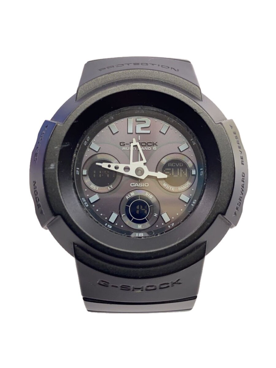 【中古】CASIO◆ソーラーウオッチ・G-SHOCK/デジアナ/BLK【服飾雑貨他】