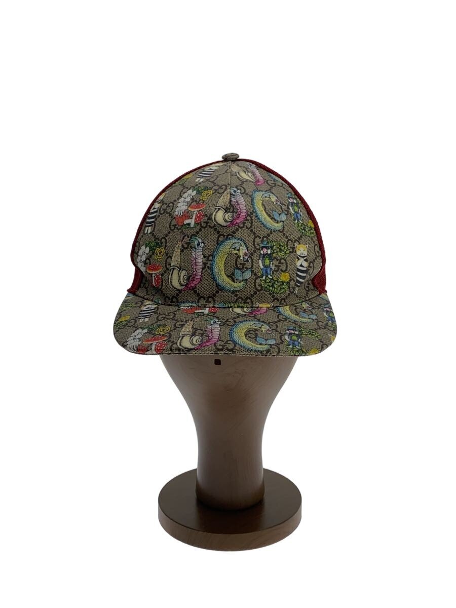 【中古】GUCCI◆メッシュ旗がしら/FREE/ポリエステル/BEG/総柄/メンズ/? NULL ?【服飾雑貨他】