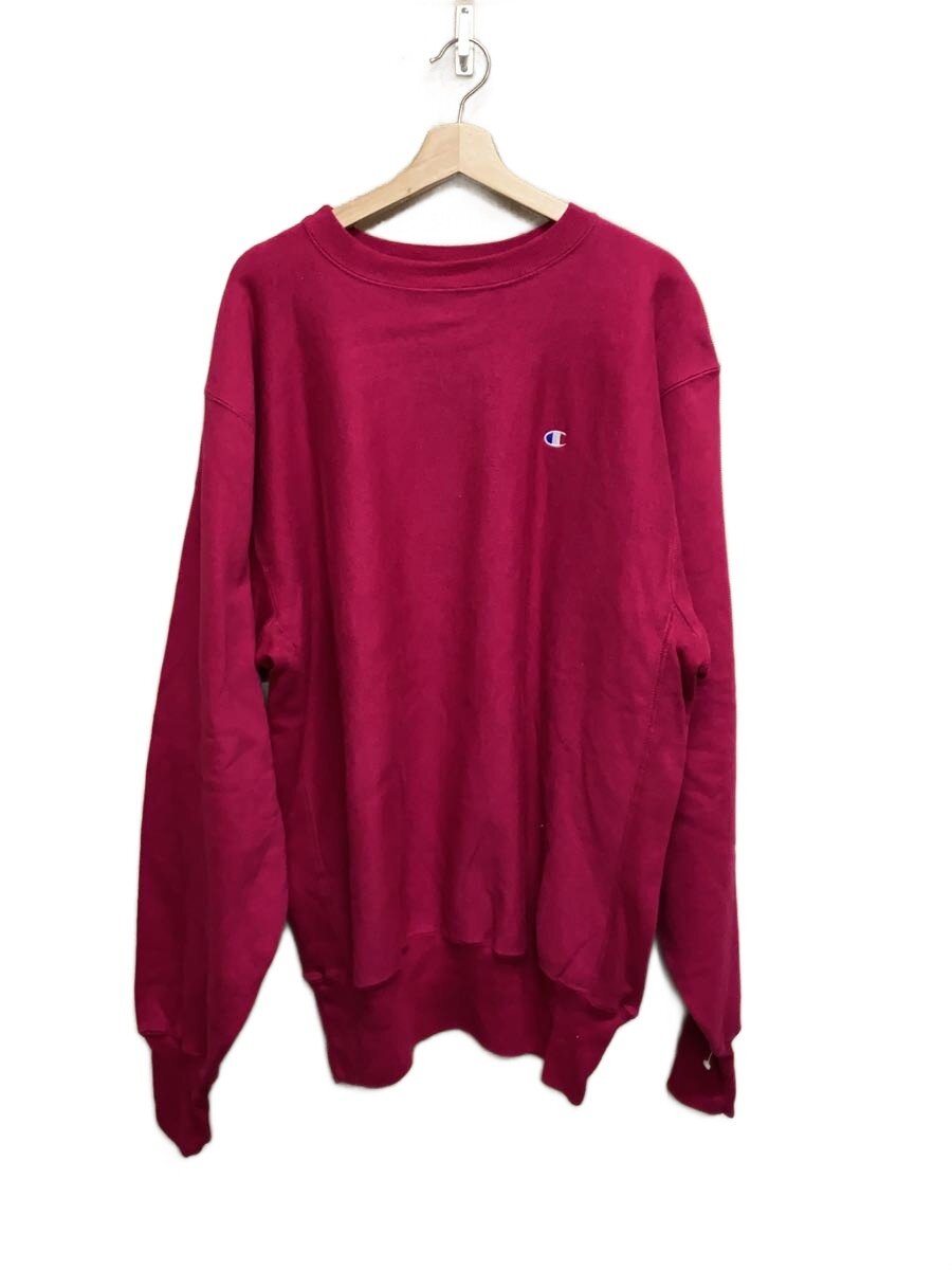 【中古】Champion◆曳き船付/90s/USA製/目有/デッド店卸し資産/汗水/XXL/綿織物/PNK/無地【メンズウェア】
