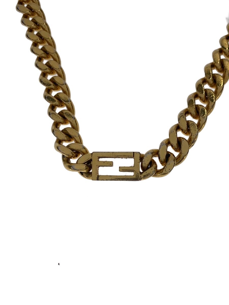 【中古】FENDI◆ネックレス/--/GLD/トップ有/メンズ/バゲットネックレス【服飾雑貨他】｜2ｎｄ STREET 店