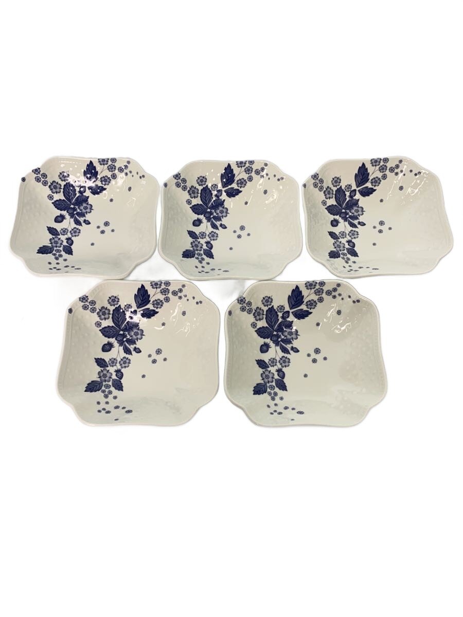 【中古】WEDGWOOD◆スモールボウル5枚セット/WHT/STRAWBERRY BLOOM INDIGO【キッチン用品】