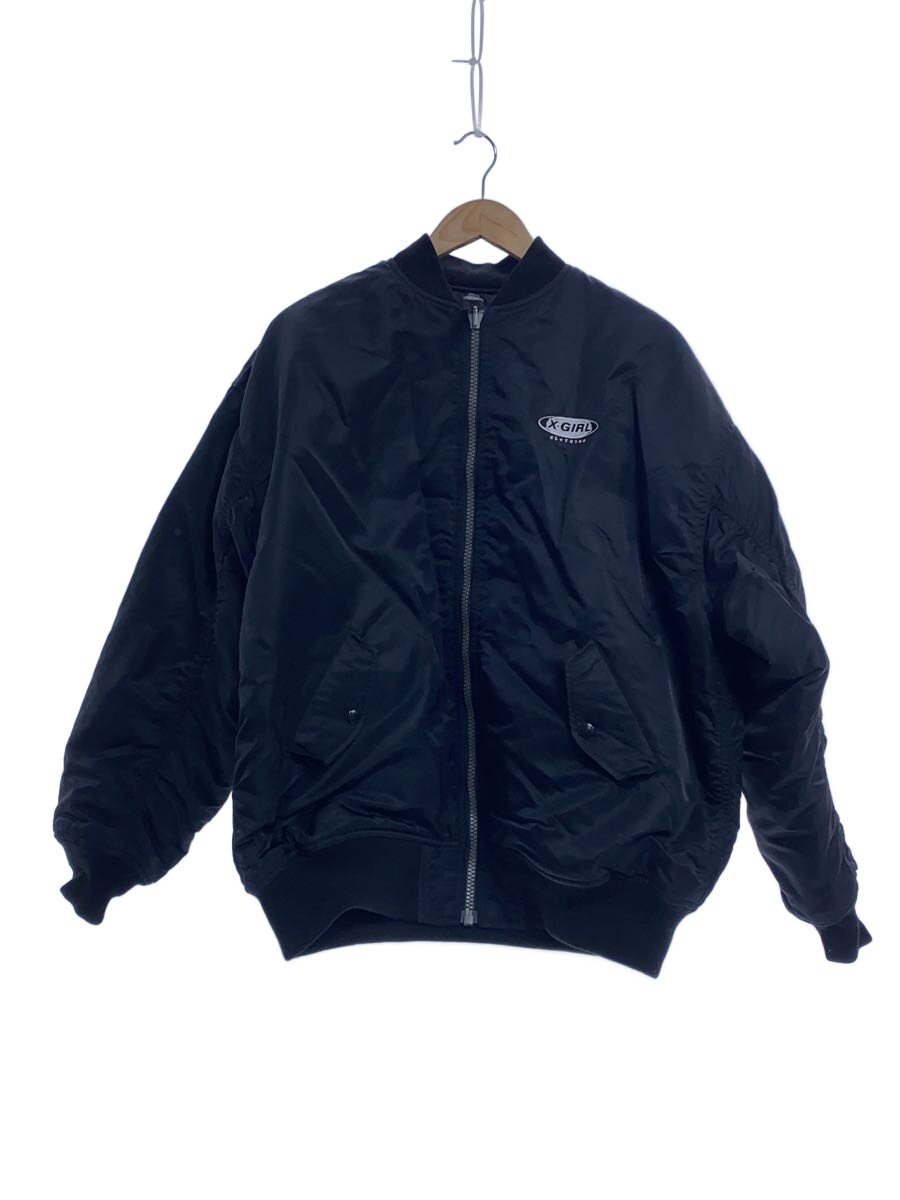 【中古】X-girl◆ナイロン上衣/M/ナイロン/BLK/無地/105234021002【レディース御召しもの】