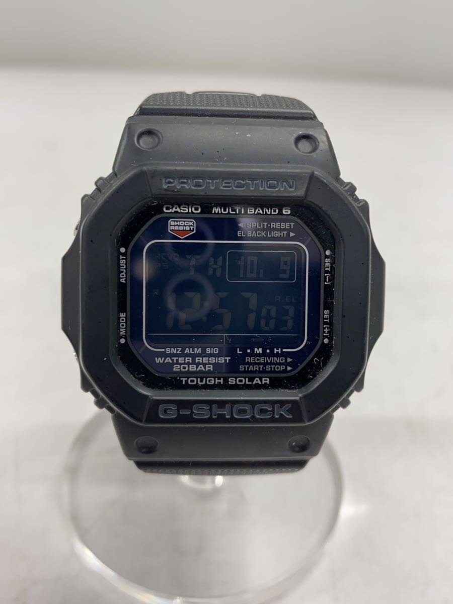 【中古】CASIO◆電磁波ソーラーウオッチ・G-SHOCK/デジタル/BLK/BLK//【服飾雑貨他】