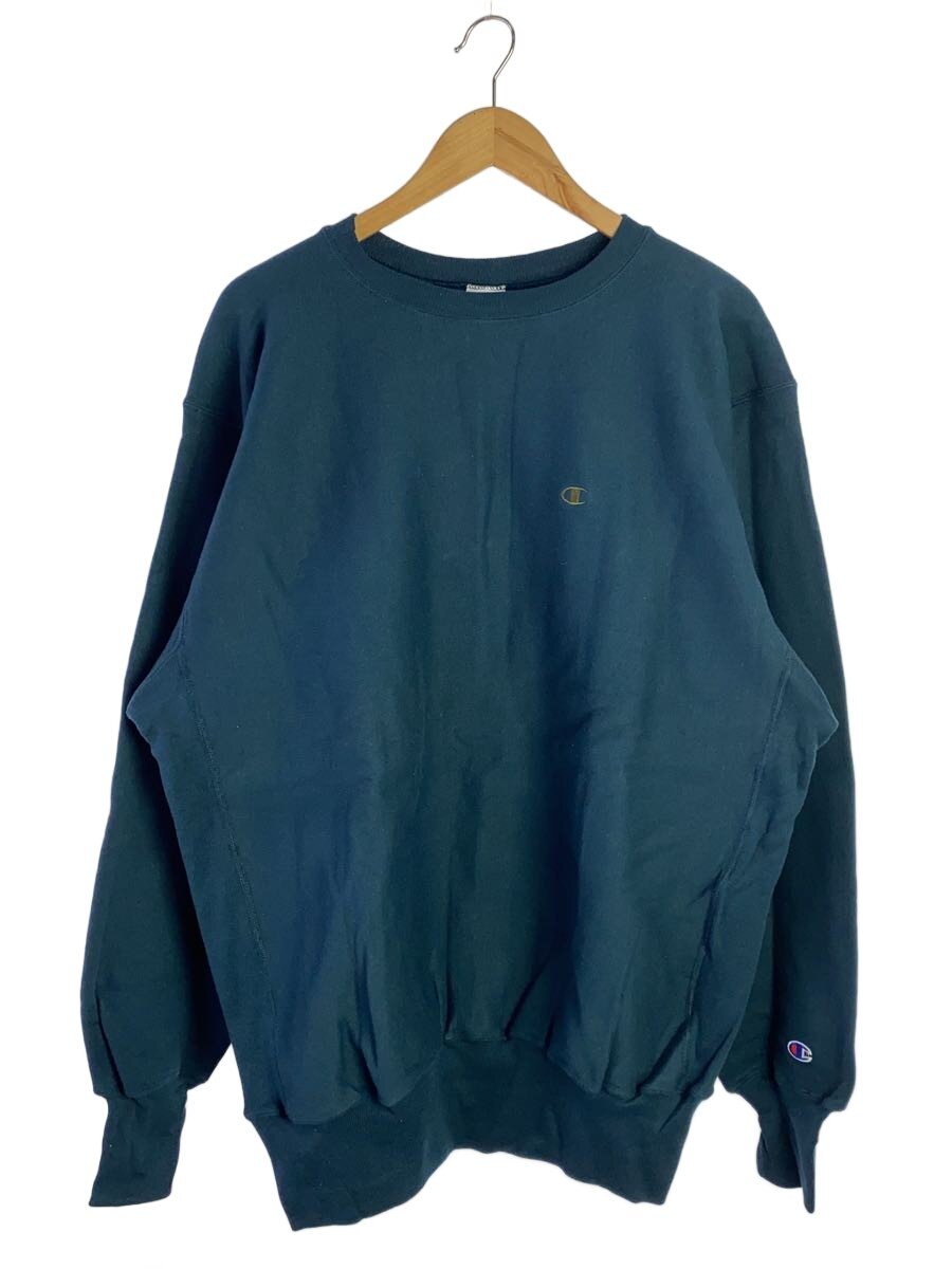 【中古】Champion◆90s/メキシコ合衆国製/デッド店卸し資産/汗水/XXL/綿織物/NVY/無地/目蟻【メンズウェア】