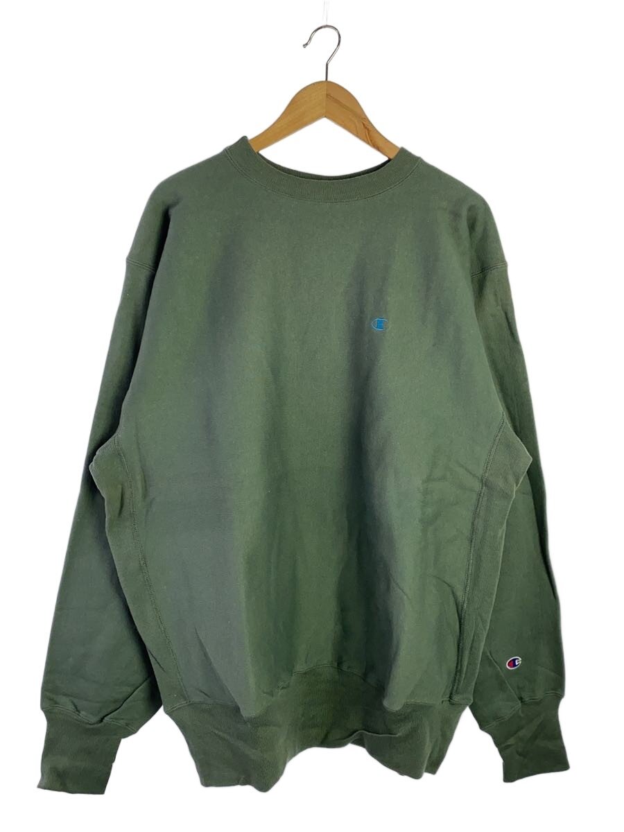【中古】Champion◆90s/メキシコ合衆国製/デッド店卸し資産/汗水/XXL/綿織物/KHK/無地/目蟻【メンズウェア】