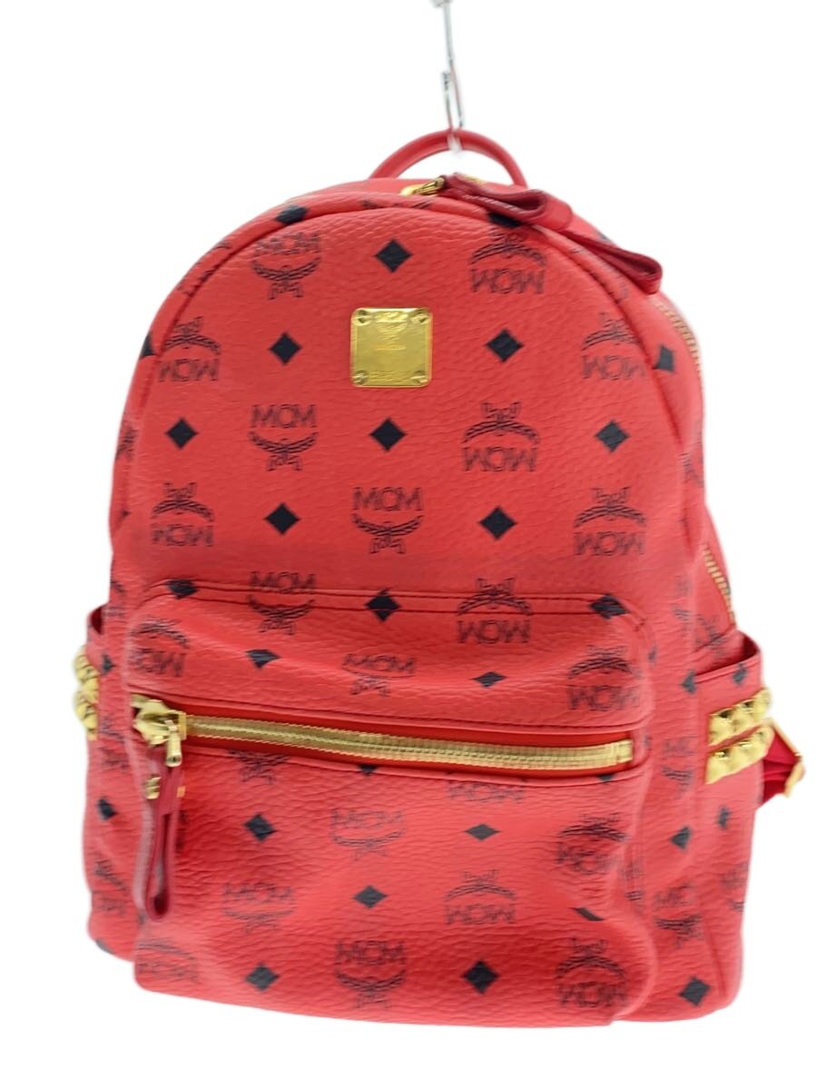 【中古】MCM◆背嚢/なめし革/PNK/総柄/MMK4SVE37RE001【御徒面子】